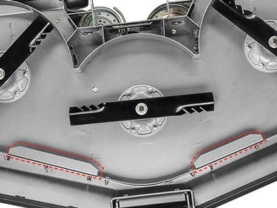 bottom of lawn mower deck