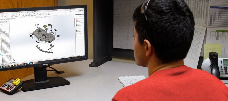 engineer working on computer